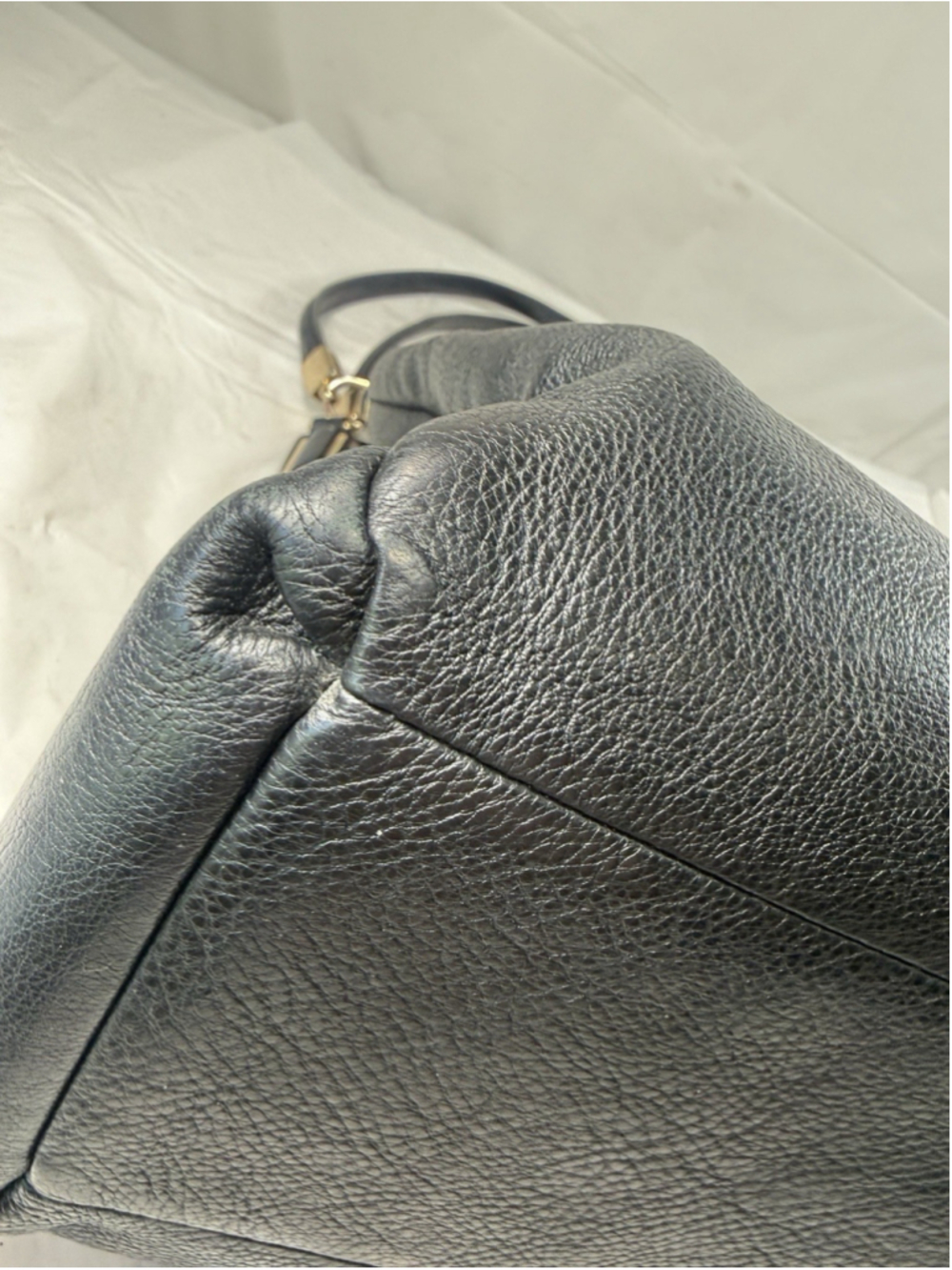 COACH F34291 Madison Phoebe Black Pebbled Leather 3 Compartments Shoulder Bag - Picture 15 of 16